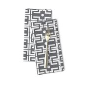 18-06G Gray grey bold large scale geometric abstract white _ miss chiff designs