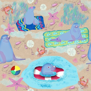 Beach Party Seals, Large