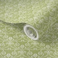 Petite Faded French Rose - Green