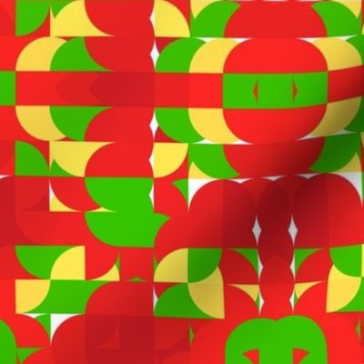 Red and Green Circles Geometric