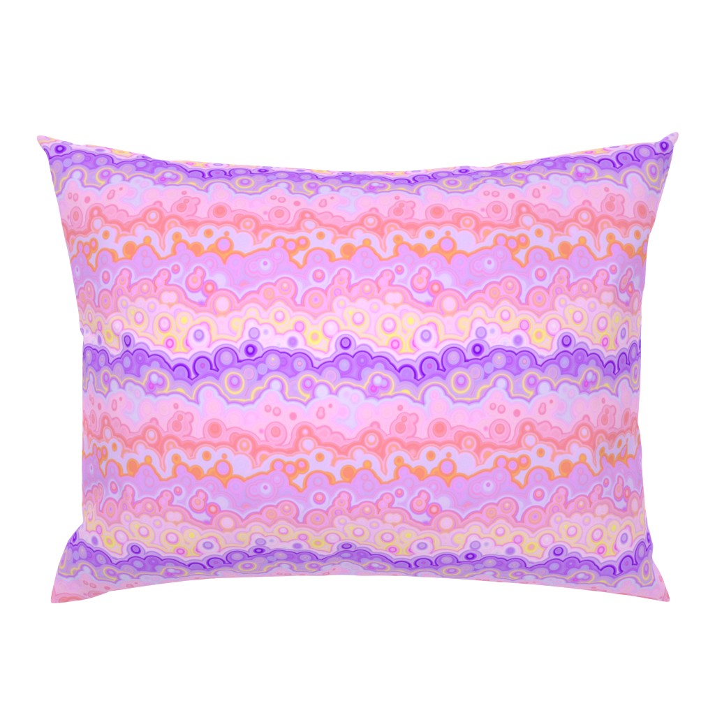 SUNRISE pink coral purple magma clouds bubbles stripes 4