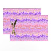 SUNRISE pink coral purple magma clouds bubbles stripes 4