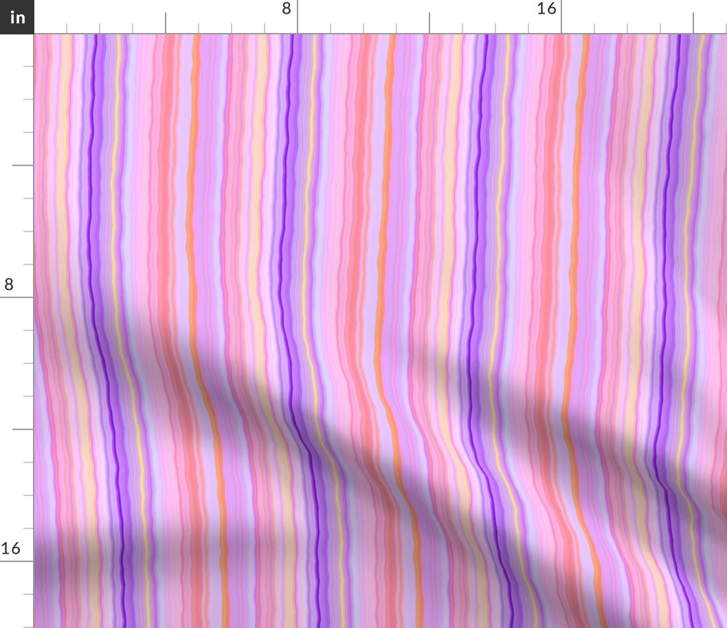 sunrise pink coral purple pastel stripes 2 by paysmage