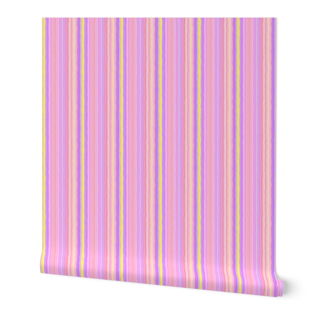 sunrise pink coral yellow mauve pastel stripes 3