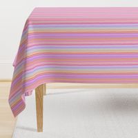 sunrise pink coral yellow pastel wavy stripes 1