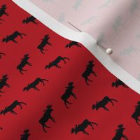 moose red and black canada fabric 