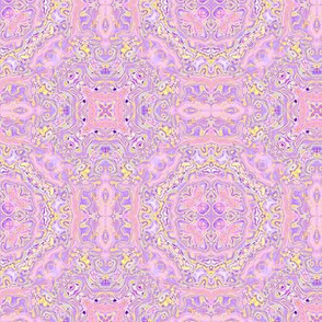 sunrise pink yellow coral mauve oriental tapestry PSMGE