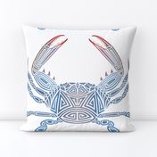 Tribal Blue Crab on White