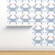 Tribal Blue Crab on White