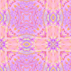 sunrise pink yellow purple checkerboard tiles 2 by Paysmage