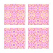 sunrise pink yellow purple checkerboard tiles 5 cross and squares