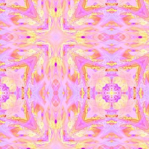 sunrise pink yellow purple checkerboard tiles 5 cross and squares