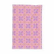 sunrise pink yellow purple checkerboard tiles