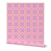 sunrise pink yellow purple checkerboard tiles