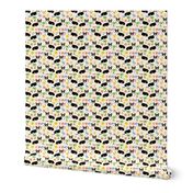 tricolored corgi beach vacation summer sunshine dog fabric yellow