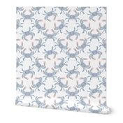 Tribal Blue Crab Large on White