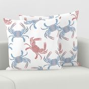 Tribal Blue Crab Large Mixed on White