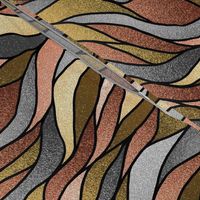 Stained Glass Waves--Metallic with black