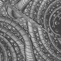 ★ KRAKEN ' ROLL ★ Monochrome Black & White - Jumbo Scale / Collection : Kraken ' Roll – Steampunk Octopus Print
