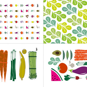 Eat your Fruits and Veggies Dish Towels