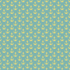 Yellow Anchors on Aqua