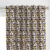 Gray and Mustard Modern Florals 