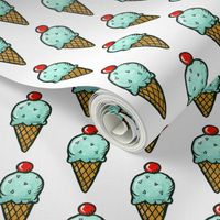 Mint Ice Cream Cones - Smaller