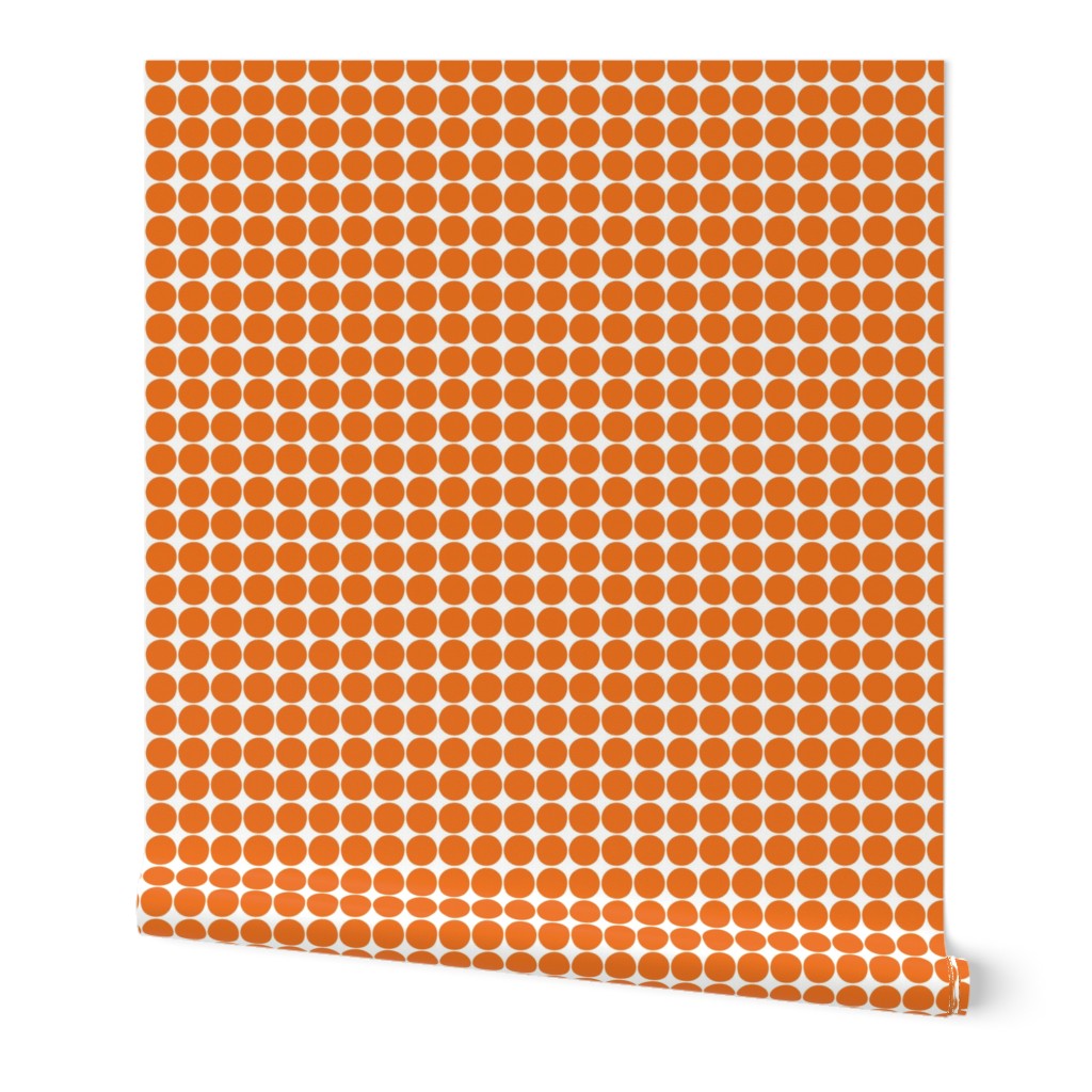 dots orange and white