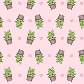 Kawaii Cacti on Pink