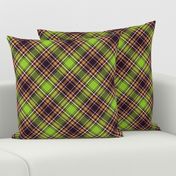 Fantasy green tartan, diagonal