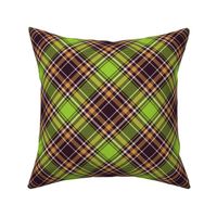 Fantasy green tartan, diagonal