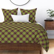 Fantasy green tartan, diagonal