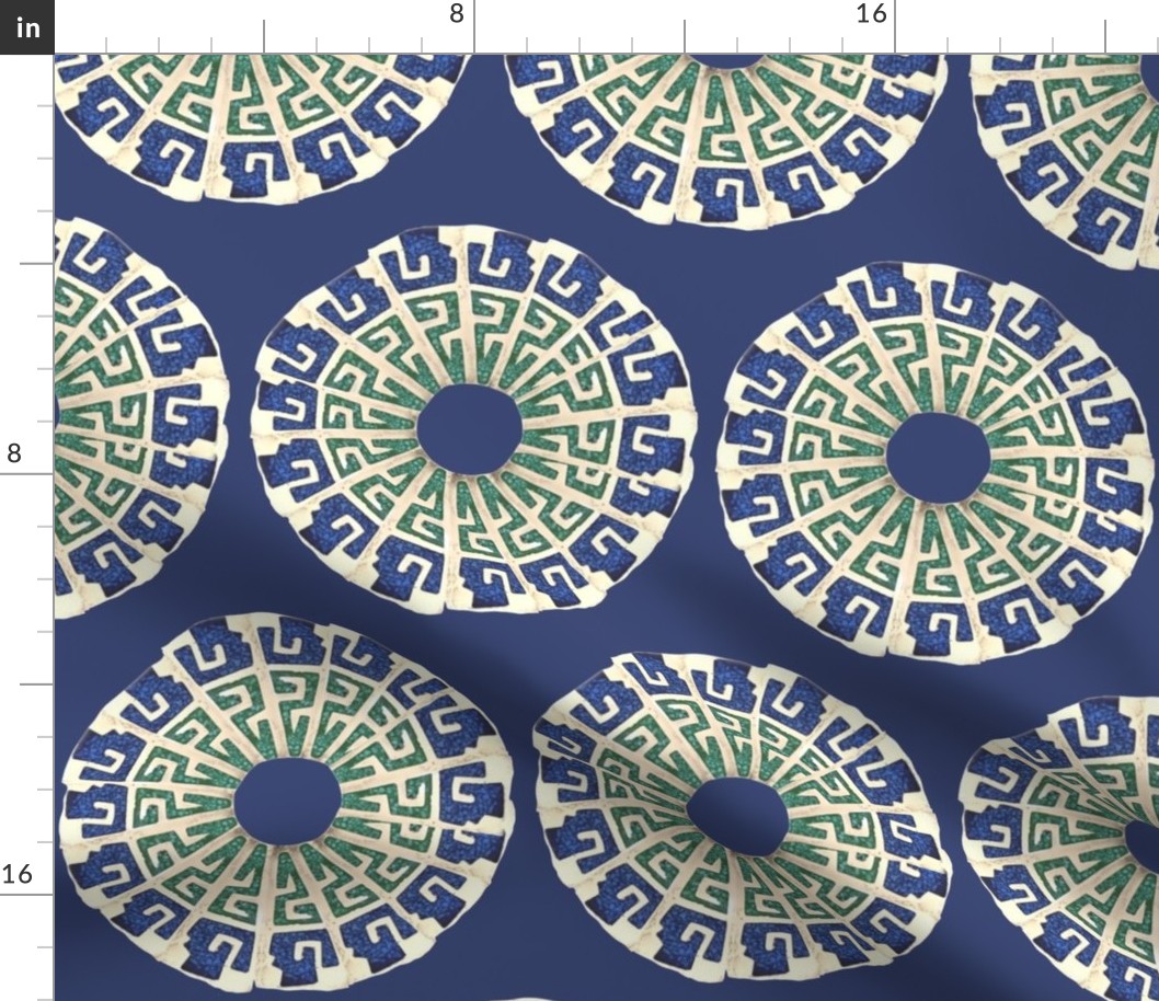 Aztec Medallions on Rich Blue