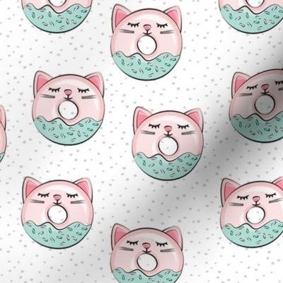 cat donuts - pink with dots