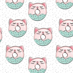 cat donuts - pink with dots