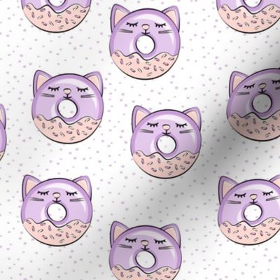 cat donuts - purple on purple dots