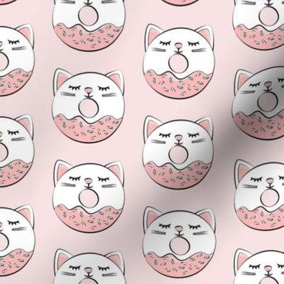 cat donuts - white on pink