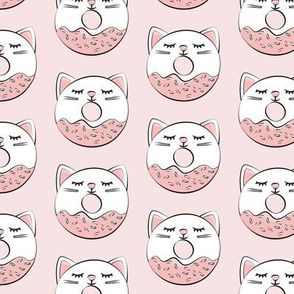 cat donuts - white on pink