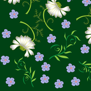 Seamless brown flowers pattern