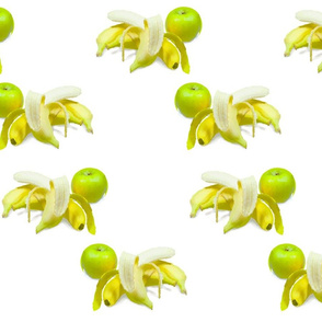 Bananas and apple