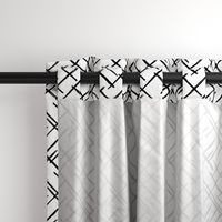 Abstract geometric raster checkered diagonal stripes stroke and lines trend pattern grid black white