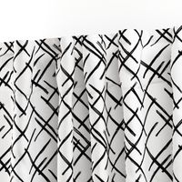 Abstract geometric raster checkered diagonal stripes stroke and lines trend pattern grid black white