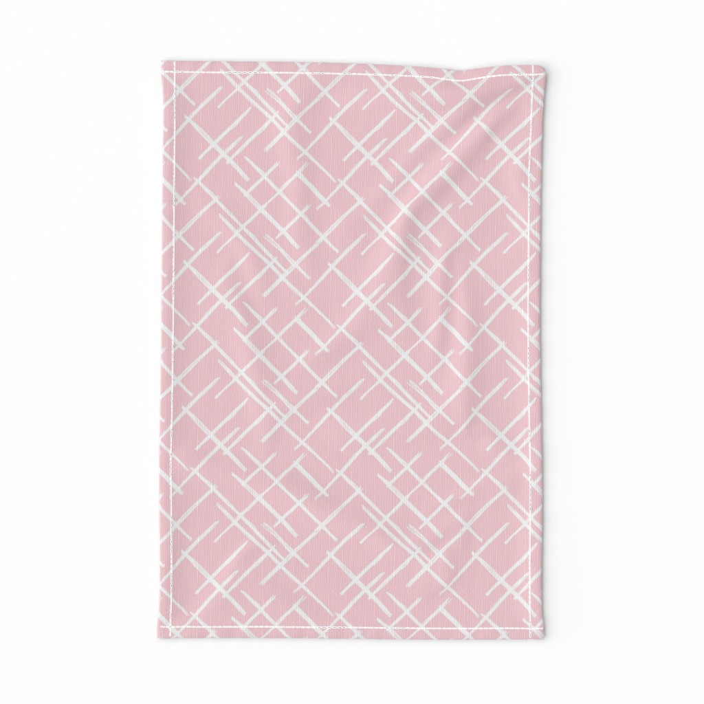 Abstract geometric raster checkered diagonal stripes stroke and lines trend pattern grid pink