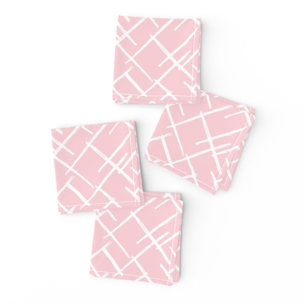 Abstract geometric raster checkered diagonal stripes stroke and lines trend pattern grid pink