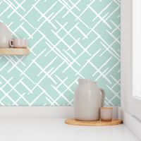 Abstract geometric raster checkered diagonal stripes stroke and lines trend pattern grid mint green