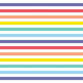 Rainbow stripes with purple