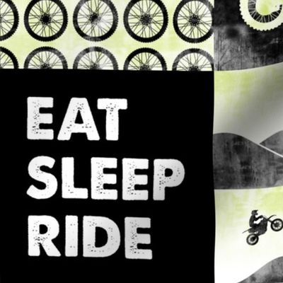 Motocross Patchwork - EAT SLEEP RIDE - green