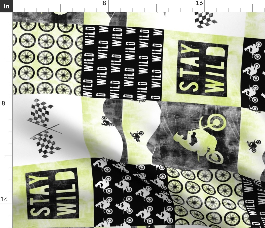 Motocross Patchwork - Stay Wild -   Green (90)