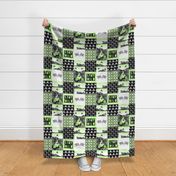 Motocross Patchwork - Stay Wild -  Bright Green