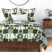 Motocross Patchwork - Stay Wild -  Bright Green (90)